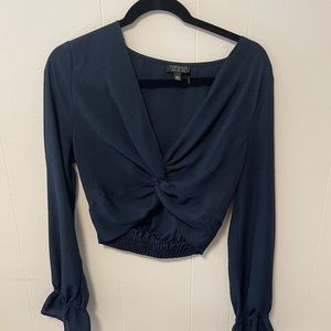 Topshop longsleeve crop top